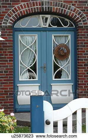 Stock Image - Entrance to a country house. Fotosearch