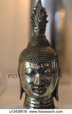 Head of a statue of Buddha View Large Photo Image Stock Photograph - Head of a statue of Buddha. Fotosearch