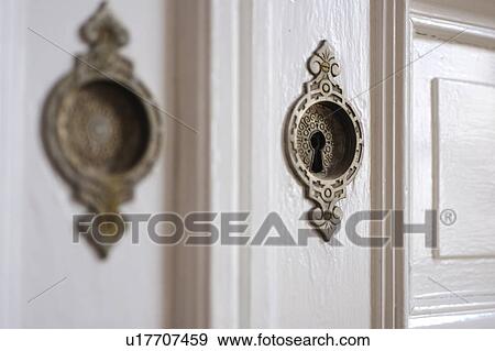 Stock Photo - Keyhole at a door. Fotosearch