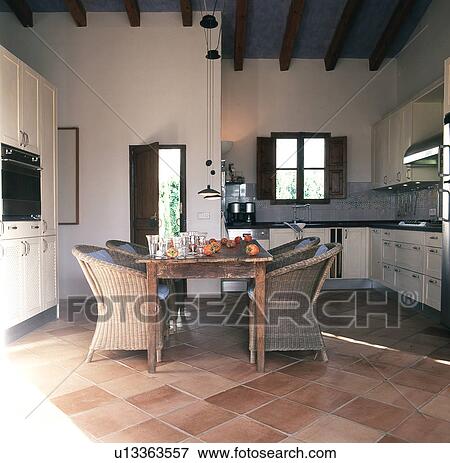 Kitchen with dining area View Large Photo Image Stock Photo - Kitchen with dining area. Fotosearch
