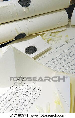 Stock Image - Letter on precious paper. Fotosearch