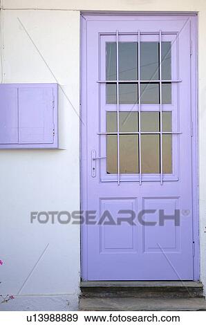 Stock Photo - Lilac front door. Fotosearch