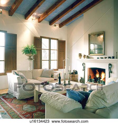 Living room with fireplace View Large Photo Image Stock Image - Living room with fireplace. Fotosearch