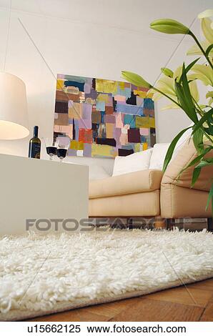 Living room with painting on the wall View Large Photo Image Stock Photography - Living room with painting on the wall. Fotosearch