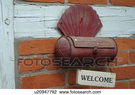 Mailbox at house front View Large Photo Image Stock Image - Mailbox at house front. Fotosearch