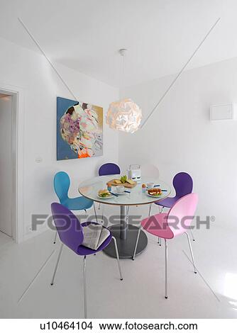 Modern bright dining room View Large Photo Image Picture - Modern bright dining room. Fotosearch
