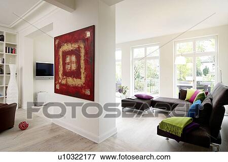 Stock Photo - Modern bright living room. Fotosearch