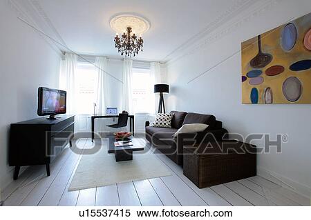 Modern bright living room View Large Photo Image Stock Photography - Modern bright living room. Fotosearch