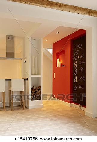 Modern bright open plan kitchen View Large Photo Image Stock Photograph - Modern bright open plan kitchen. Fotosearch