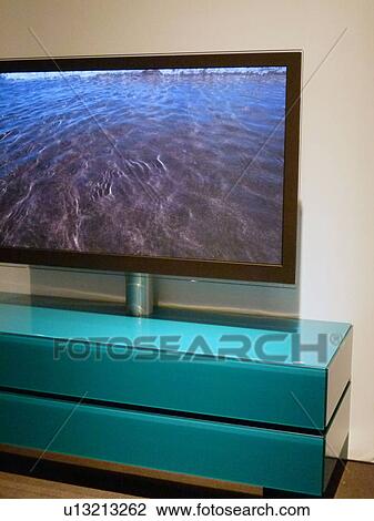 Modern flat screen TV View Large Photo Image Stock Image - Modern flat screen TV. Fotosearch