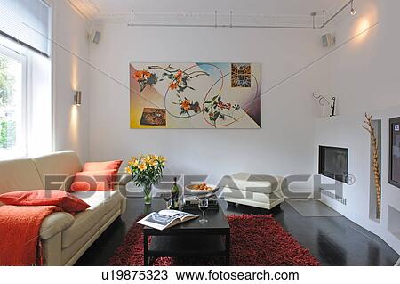 Modern living room View Large Photo Image Stock Image - Modern living room. Fotosearch