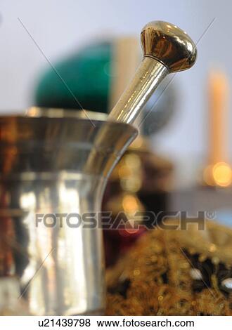Stock Photo - Mortar and pestle. Fotosearch