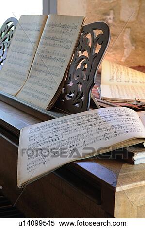 Stock Photography - Musical score on music stand. Fotosearch