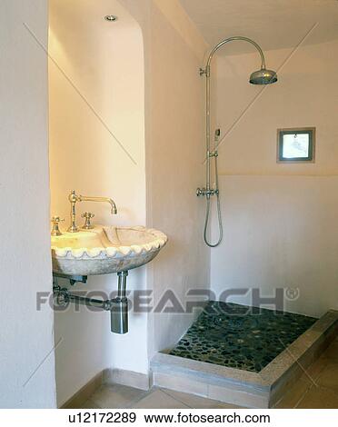 Stock Photo - Natural style bathroom. Fotosearch