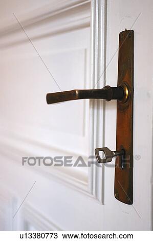 Old-fashioned door handle View Large Photo Image Stock Image - Old-fashioned door handle. Fotosearch