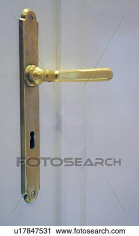 Stock Image - Old-fashioned door handle. Fotosearch