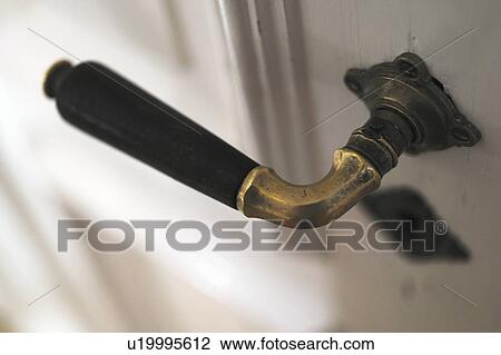 Old-fashioned door handle View Large Photo Image Stock Image - Old-fashioned door handle. Fotosearch