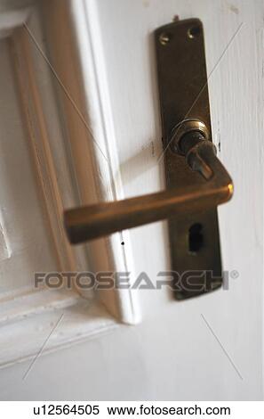 Stock Photography - Old-fashioned door handle. Fotosearch