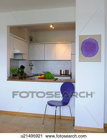 Stock Image - Open plan kitchen. Fotosearch