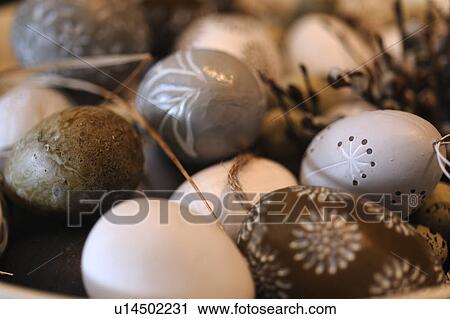 Stock Image - Ornate eggs. Fotosearch