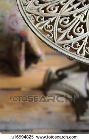Ornate table on parquet floor View Large Photo Image Stock Photography - Ornate table on parquet floor. Fotosearch