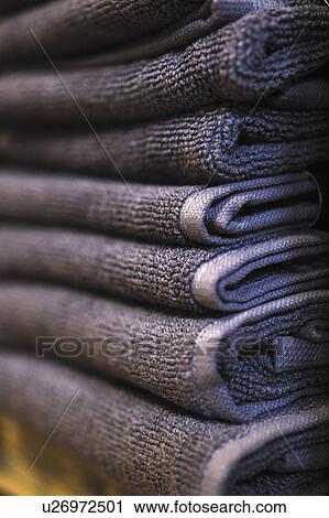 Piled up towels View Large Photo Image Stock Image - Piled up towels. Fotosearch