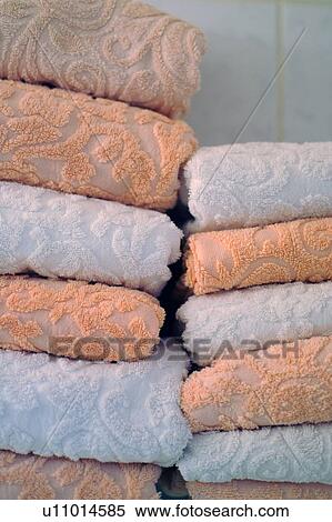 Stock Photography - Piled up towels. Fotosearch