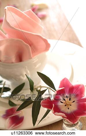 Stock Photograph - Place setting with tureen. Fotosearch