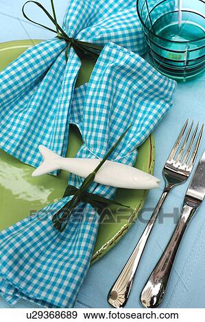 Plate with napkins and cutlery View Large Photo Image Stock Photo - Plate with napkins and cutlery. Fotosearch
