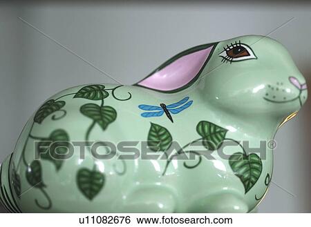Porcelain hare figurine View Large Photo Image Stock Photograph - Porcelain hare figurine. Fotosearch