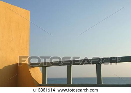Picture - Railing and blue sky. Fotosearch