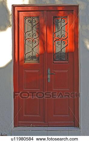 Red front door View Large Photo Image Picture - Red front door. Fotosearch