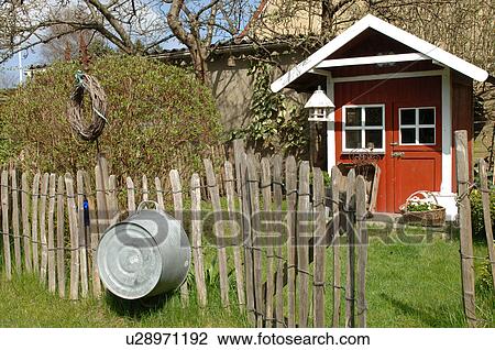 Red garden shed View Large Photo Image Stock Image - Red garden shed. Fotosearch