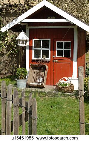 Red garden shed View Large Photo Image Stock Photography - Red garden shed. Fotosearch