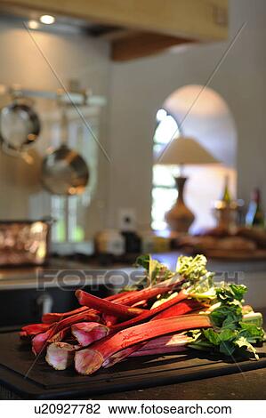 Rhubarb in kitchen View Large Photo Image Stock Image - Rhubarb in kitchen. Fotosearch