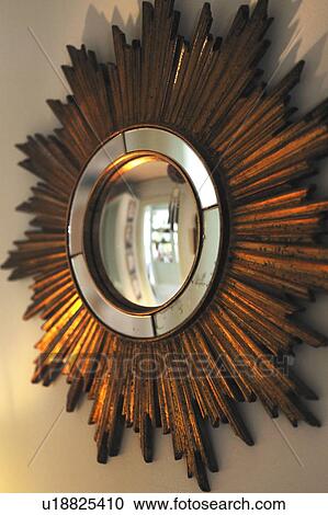 Round wall mirror View Large Photo Image Stock Image - Round wall mirror. Fotosearch