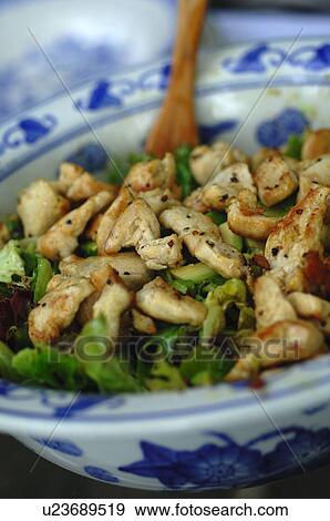 Salad with chicken View Large Photo Image Stock Photo - Salad with chicken. Fotosearch