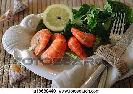 Salad with shrimps View Large Photo Image Stock Image - Salad with shrimps. Fotosearch