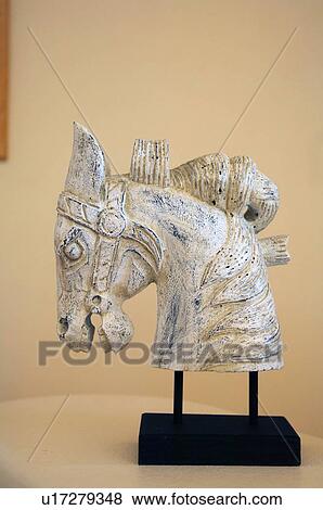 Stock Photo - Sculpture of a horses head. Fotosearch