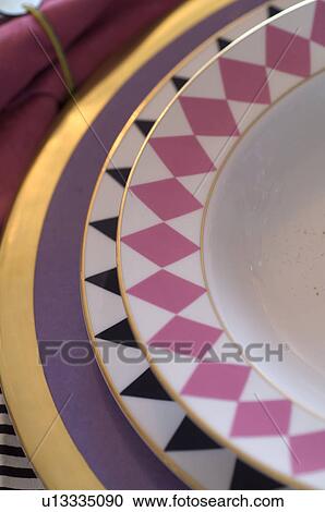 Stock Image - Set of plates. Fotosearch
