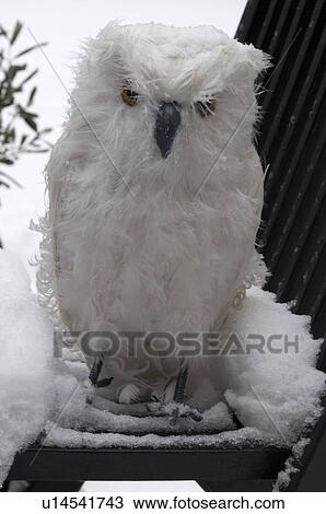 Stock Image - Snowy owl figure. Fotosearch