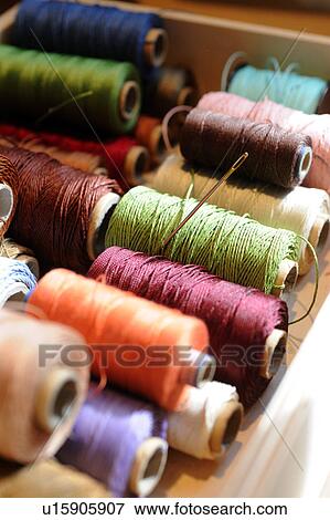 Stock Photo - Spools of thread. Fotosearch