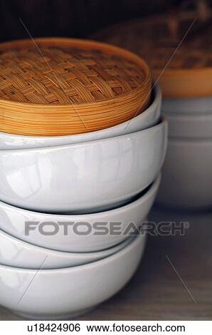 Stock Photograph - Stack of bowls. Fotosearch