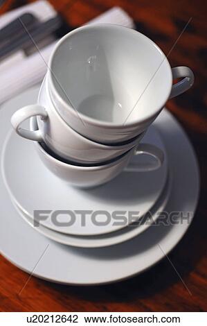 Stack of coffee cups View Large Photo Image Stock Image - Stack of coffee cups. Fotosearch