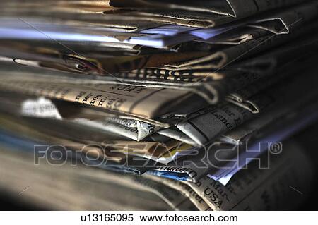 Stock Photography - Stack of newspapers. Fotosearch