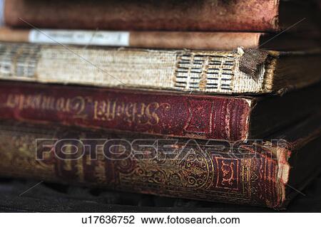Stock Image - Stack of old books. Fotosearch