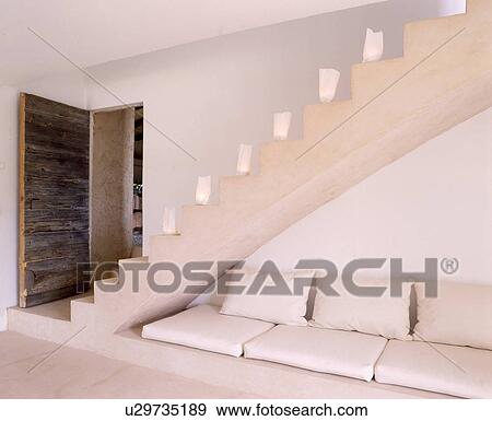 Stairs, wooden door and cushions View Large Photo Image Stock Photo - Stairs, wooden door and cushions. Fotosearch