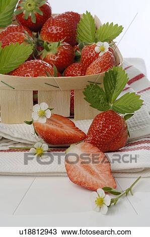 Stock Image - Strawberries in crate. Fotosearch