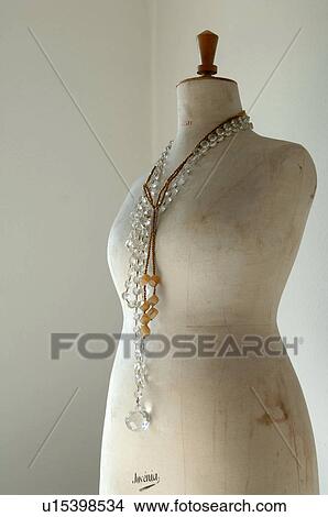 Tailors dummy with necklace View Large Photo Image Picture - Tailors dummy with necklace. Fotosearch