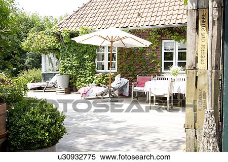 Stock Photography - Terrace of a country house. Fotosearch